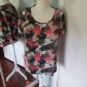 {Westport} Cold Shoulder Knit Top